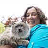 Carol and Birmie, the cat
